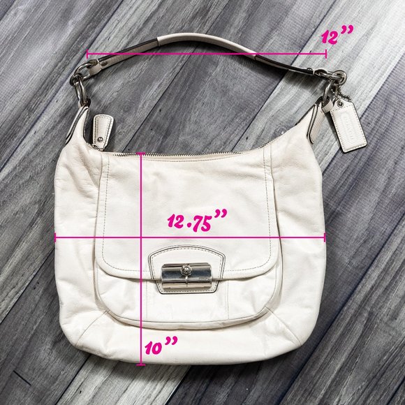 Coach Shoulder Bag Purse - Leather Cream/Beige - Picture 2 of 16